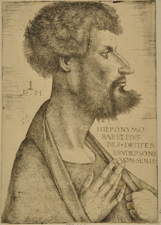 Hopfer Daniel - Ritratto di profilo di Girolamo Todeschini da Siena, nipote di Pio III